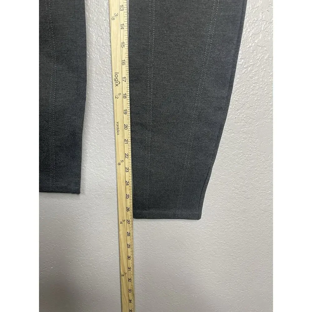 White +‎ Warren Charcoal Grey Ponte Knit Luxe Leggings Pants Size L